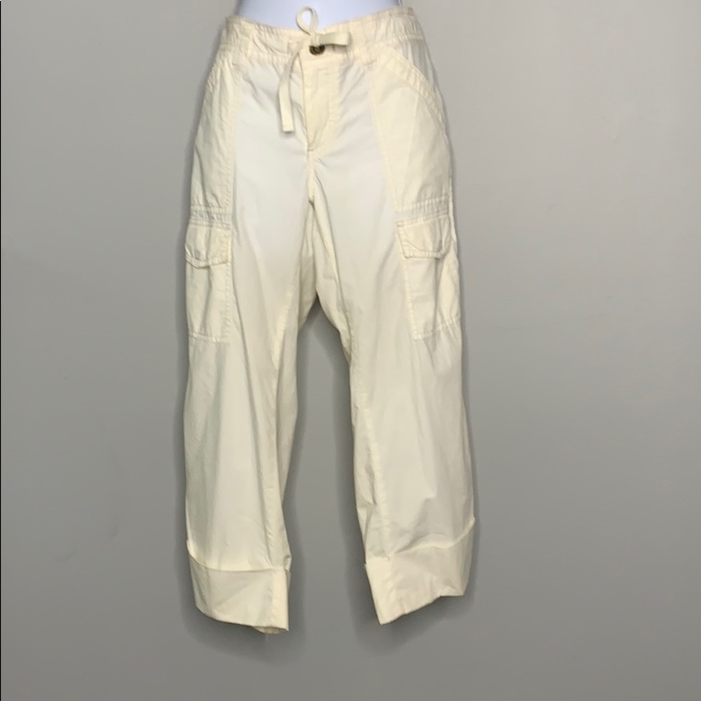 American Eagle White Low Rise Cargo Pants C1 0314